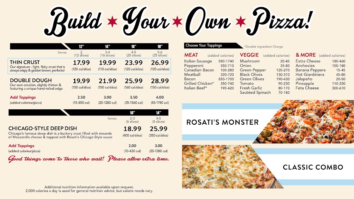 Rosati's Pizza Of Chicago Menu - Image 5
